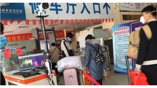 保障進站乘客安全,臨泉客運總站紅外線熱成像式人體測溫儀投入使用